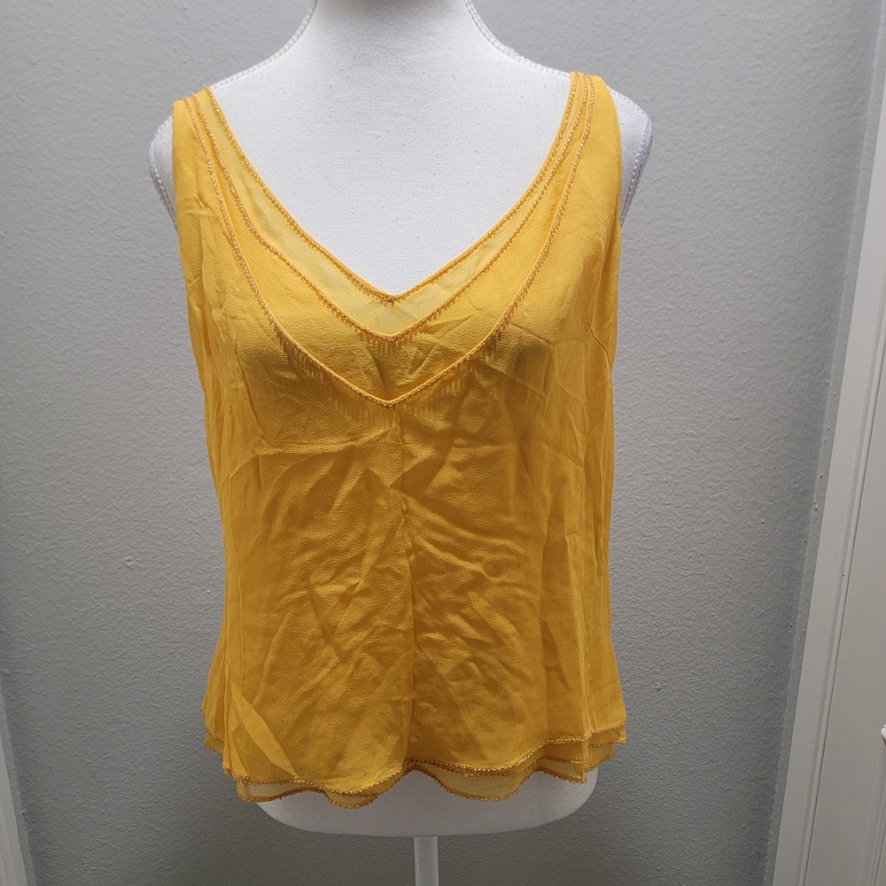 Kenneth Cole Sleeveless V-Neck Yellow Camisole